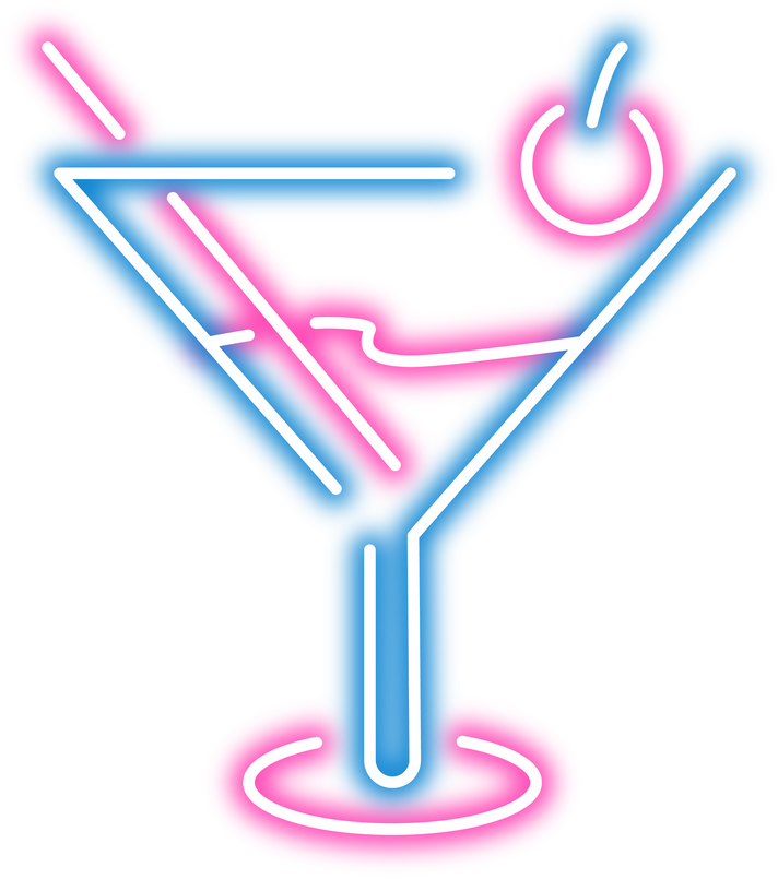 Cocktail Neon Sign Illustration